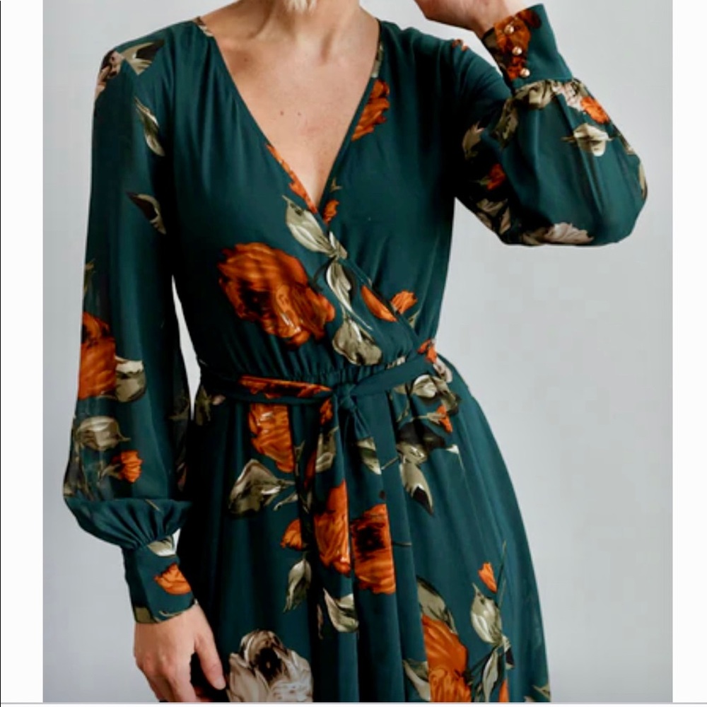 BALTIC BORN Lydia Deep Topas Floral Max Dress size extra large